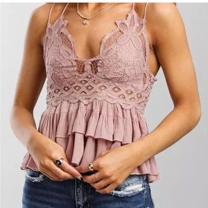 Free People Adella Cami Mauve Sz Medium
